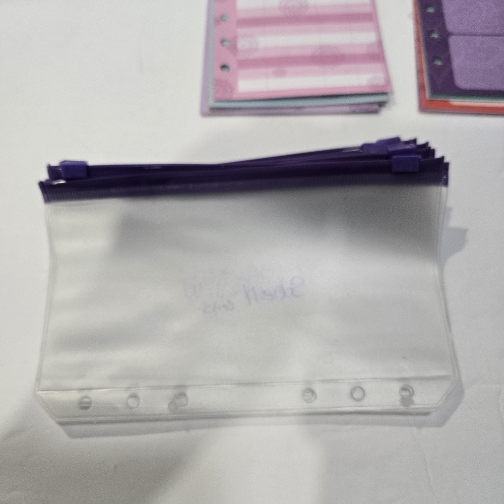 Purple Budget Binder Saving Envelopes  Tracking Sheets with Envelopes. See Desc - Picture 5 of 11
